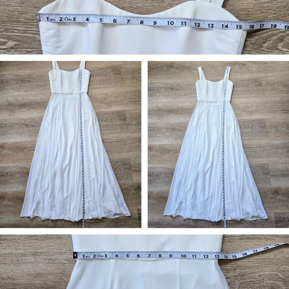 Amsale Custom Bridal Dress Chiffon Wedding Gown Floor-Length Sz 4 New with Tags - Picture 14 of 16